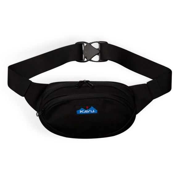 KAVU Canvas spectator black travel hiker fanny pack - Picture 1 of 5